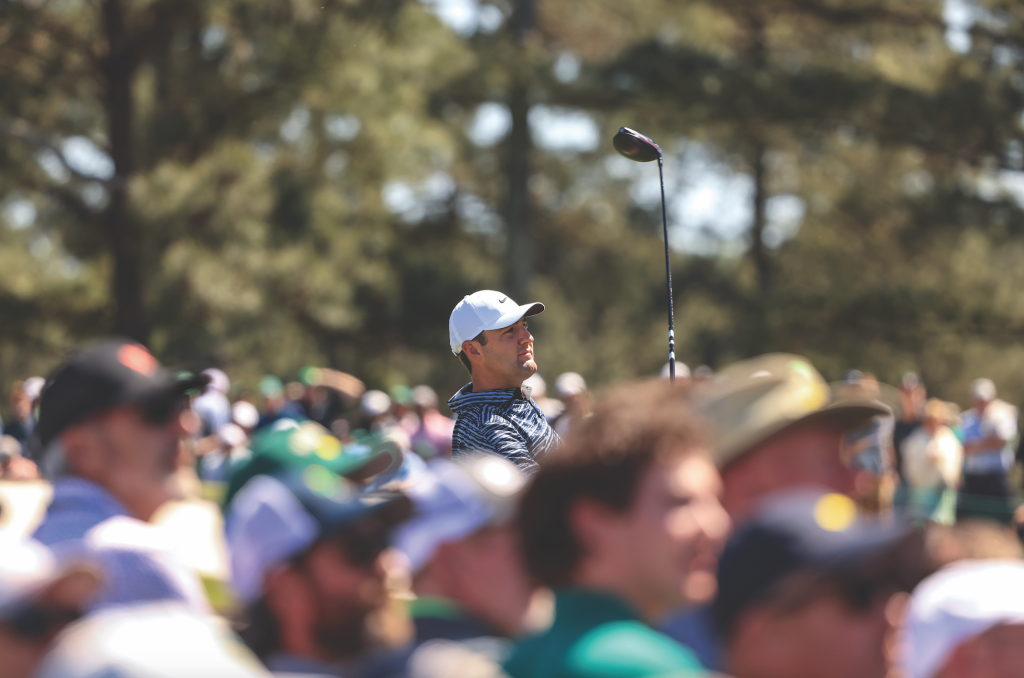 Photo of Scottie Scheffler by Sam Greenwood/Augusta National Golf Club.
